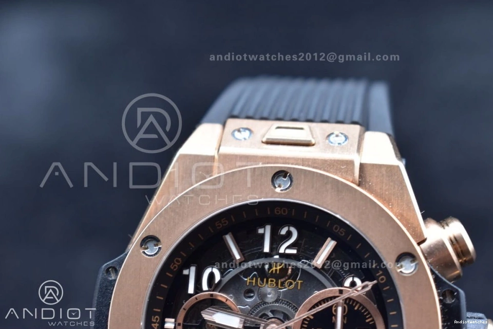 Strap Hublot Unico Dial ZF Black Bang on 1:1 A Best Rubber RG 904 GoodFit Big Skeleton Edition 0102